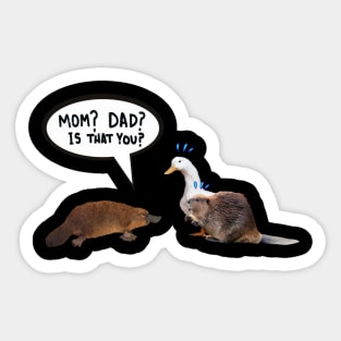 platypus parents Sticker